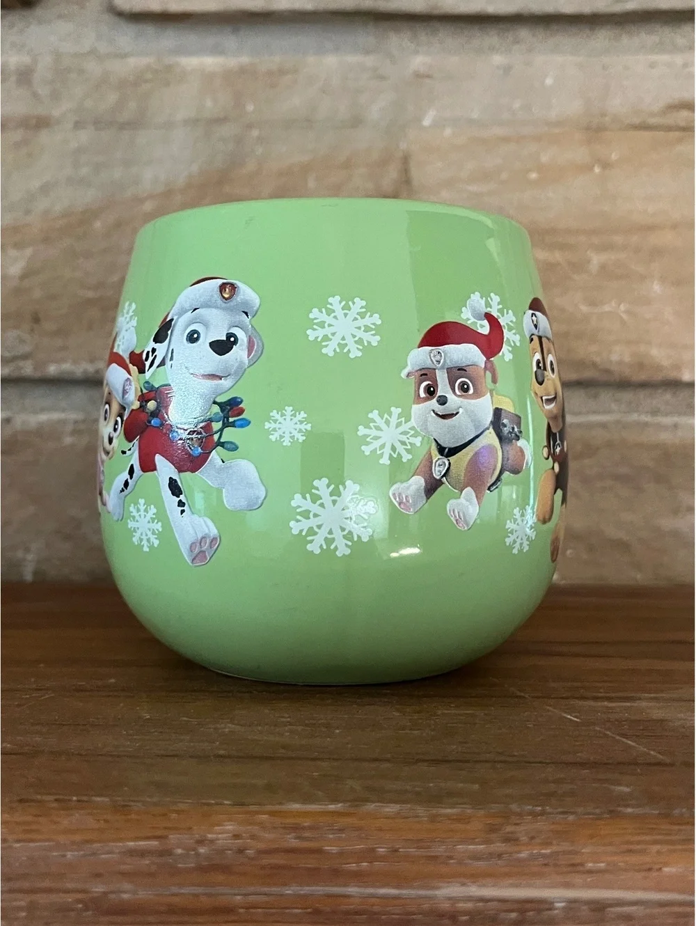 Green Paw Patrol Holiday Ceramic Mug with Christmas Characters, Microwave and  -